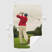 Custom Family Foto Collage Einfaches Golf Handtuch (Insitu)