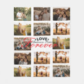 Custom Family Foto Collage Fleece Blanket - (Vorderseite)