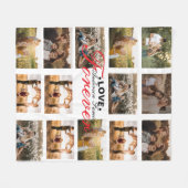 Custom Family Foto Collage Fleece Blanket - (Vorderseite (Horizontal))