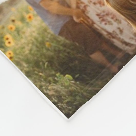 Custom Family Foto Collage Fleece Blanket - (Ecke)