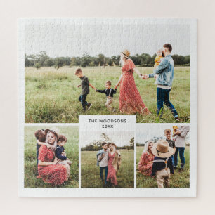 Custom Family Foto Collage Jigsaw Puzzle