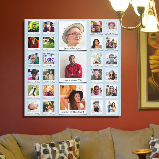 Custom Family Foto Collage Leinwanddruck