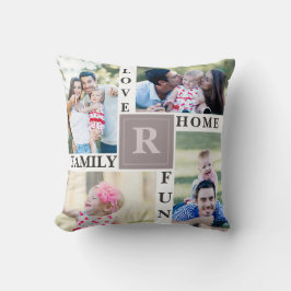 Custom Family Foto Collage Modernes Wohnzimmer Kissen