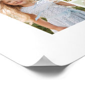 Custom Family Foto Collage Monogram Modern Theme Poster (Ecke)