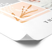 Custom Family Foto Collage Monogram Modern Theme Poster (Ecke)