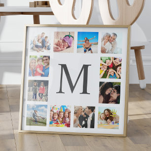 Custom Family Foto Collage Personalized White