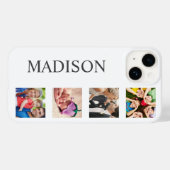 Custom Family Foto Collage Personalized White Case-Mate iPhone Hülle (Rückseite (Horizontal))
