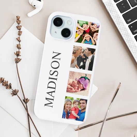 Custom Family Foto Collage Personalized White Case-Mate iPhone Hülle