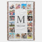 Custom Family Foto Collage Personalized White Decke (Vorderseite Vertikal)