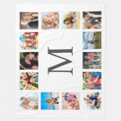 Custom Family Foto Collage Personalized White Fleecedecke (Vorderseite)