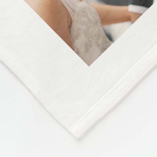 Custom Family Foto Collage Personalized White Fleecedecke (Ecke)