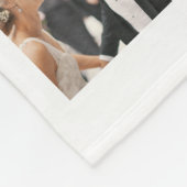 Custom Family Foto Collage Personalized White Fleecedecke (Ecke)