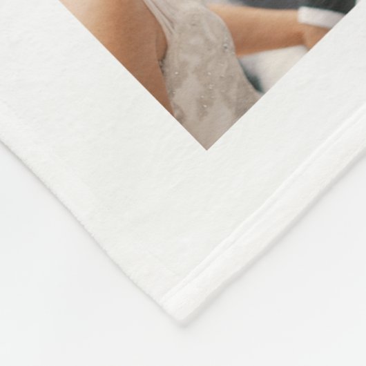 Custom Family Foto Collage Personalized White Fleecedecke (Ecke)