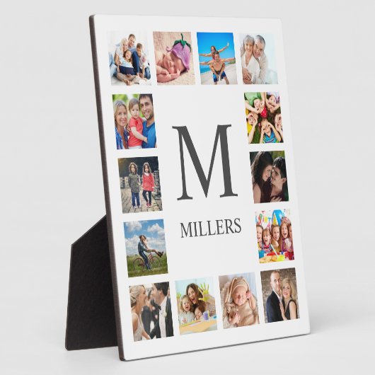 Custom Family Foto Collage Personalized White Fotoplatte (Seite)