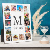 Custom Family Foto Collage Personalized White Fotoplatte (Seite)