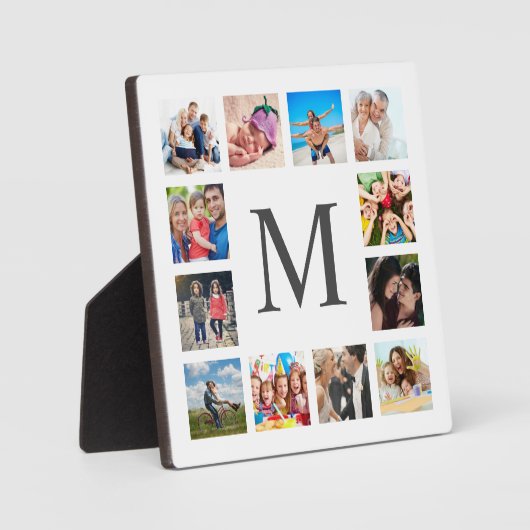 Custom Family Foto Collage Personalized White Fotoplatte (Vorderseite)