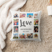 Custom Family Foto Collage Personalized White Kissen (Decke)