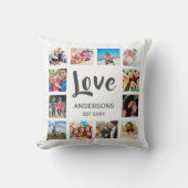 Custom Family Foto Collage Personalized White Kissen (Vorderseite)