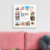 Custom Family Foto Collage Personalized White Leinwanddruck (Insitu (Wohnzimmer))