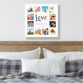Custom Family Foto Collage Personalized White Leinwanddruck (Insitu (Schlafzimmer))