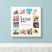 Custom Family Foto Collage Personalized White Leinwanddruck (Insitu (Holzboden))
