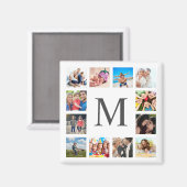 Custom Family Foto Collage Personalized White Magnet (Vorderseite/Rückseite)