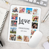 Custom Family Foto Collage Personalized White Mousepad