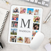 Custom Family Foto Collage Personalized White Mousepad