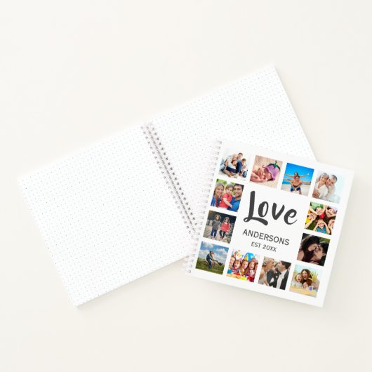 Custom Family Foto Collage Personalized White Notizblock (Innenseite)