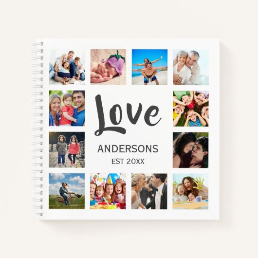 Custom Family Foto Collage Personalized White Notizblock (Vorderseite)