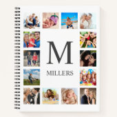 Custom Family Foto Collage Personalized White Notizblock (Vorderseite)