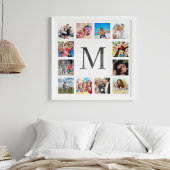Custom Family Foto Collage Personalized White Poster