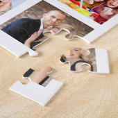 Custom Family Foto Collage Personalized White Puzzle (Seite)