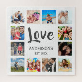 Custom Family Foto Collage Personalized White Puzzle (Vertikal)