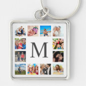 Custom Family Foto Collage Personalized White Schlüsselanhänger (Vorne)