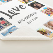 Custom Family Foto Collage Personalized White Sherpadecke (3/4)