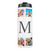 Custom Family Foto Collage Personalized White Thermosbecher (Vorderseite)
