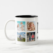 Custom Family Foto Collage Personalized White Zweifarbige Tasse (Links)