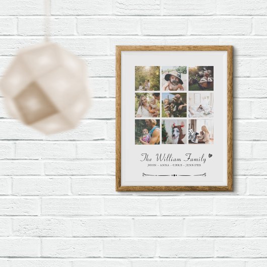 CUSTOM FAMILY FOTO COLLAGE POSTER UND DRUCK
