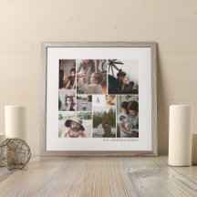 CUSTOM FAMILY FOTO COLLAGE POSTER UND DRUCK
