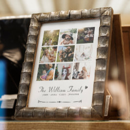 CUSTOM FAMILY FOTO COLLAGE POSTER UND DRUCK