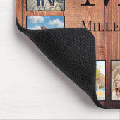 Custom Family Foto Collage reclased Holz Mousepad (Ecke)