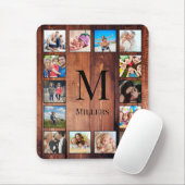 Custom Family Foto Collage reclased Holz Mousepad (Mit Mouse)