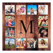 Custom Family Foto Collage reclased Wood (Vorne)