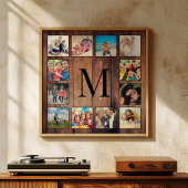 Custom Family Foto Collage reclased Wood