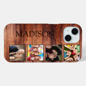 Custom Family Foto Collage reclased Wood Case-Mate iPhone Hülle (Rückseite (Horizontal))