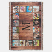 Custom Family Foto Collage reclased Wood Decke (Vorderseite Vertikal)