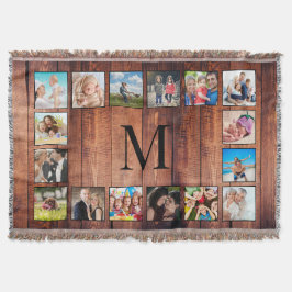Custom Family Foto Collage reclased Wood Decke
