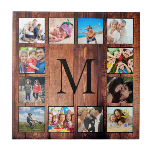 Custom Family Foto Collage reclased Wood Fliese