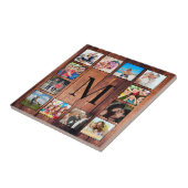 Custom Family Foto Collage reclased Wood Fliese (Seite)